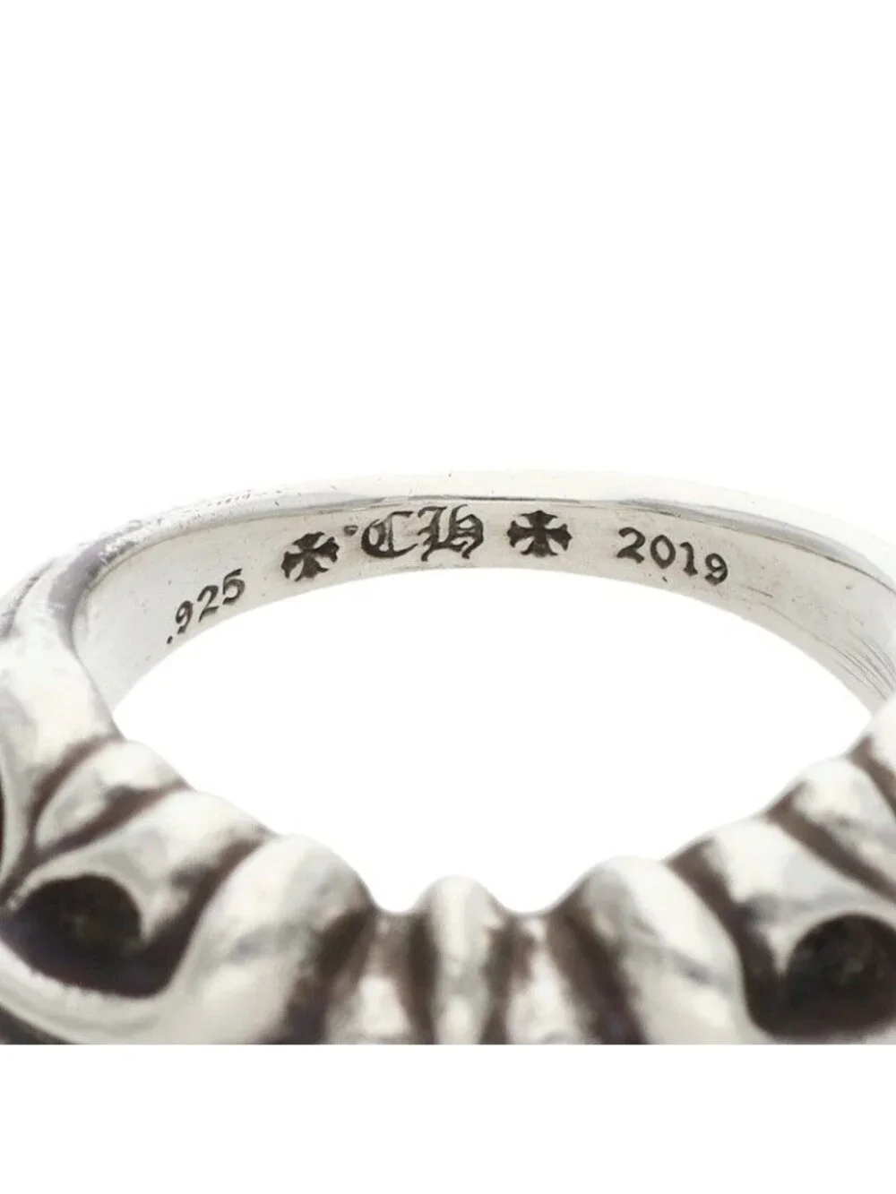 Chrome Hearts Half KT K&t Silver Ring